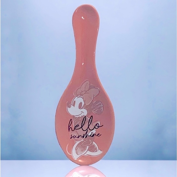 Disney Minnie Mouse Spoon Rest Ceramic Hello Sunshine NWT Mid Century Pink Coral - Picture 4 of 16